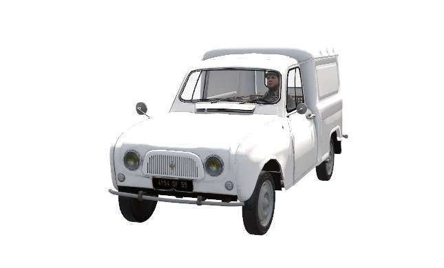 CAD59-RENAULT R4-Fourgon 1962-Blanc