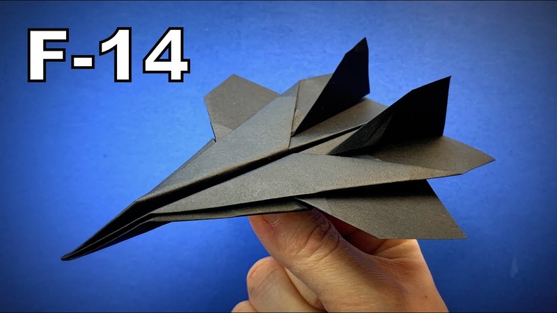 How to Make a Paper Airplane that FLIES FAST, Origami Airplane Jet Fighter F 14, Easy Origami