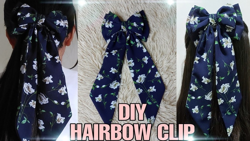 DIY HAIRBOW CLIP, HAIR SCRUNCHIE, EASY TUTORIAL ,