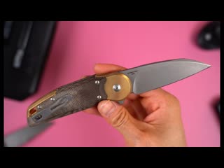 Нож Fox Metamorphosis acid stonewash сталь M390 рукоять Green Micarta/Brass (FX-556-B4)