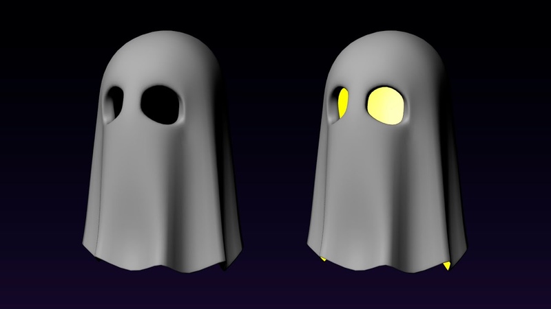 3d modeling Little ghost ( Autodesk Maya