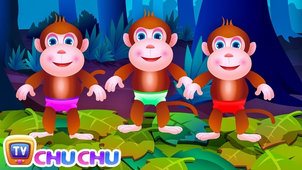 Five Little Monkeys Jumping On The Bed, Part 1 The Naughty Monkeys, Chu Chu TV Kids