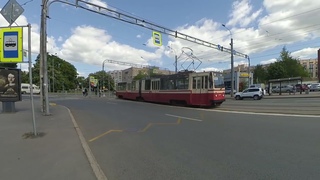 Трамвай 5007 по 61, который следует в парк СПб 12-: ЛВС-86К 5007 по №61 ()