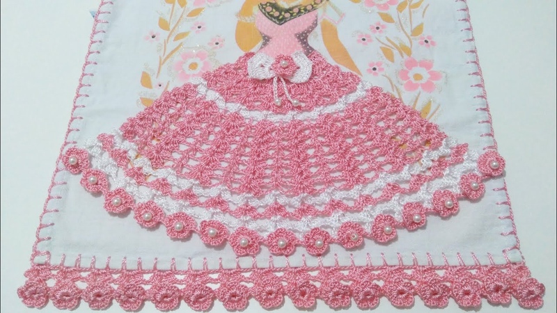 Saia de Crochê Para Boneca de Pano de Prato,