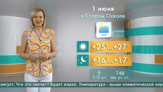 Прогноз погоды ы Старом Осколе и Губкине на среду, 1 июня