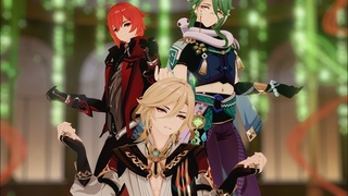 MMD / Genshin Impact MMD jewel  Kaveh , Baizhu , Diluc