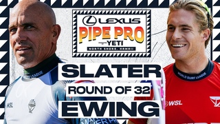 Kelly Slater vs Ethan Ewing | Lexus Pipe Pro presented by YETI - Round of 32 Heat Replay