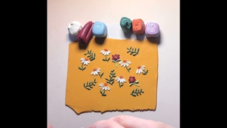 Floral Polymer Clay Slab Mini Tutorial