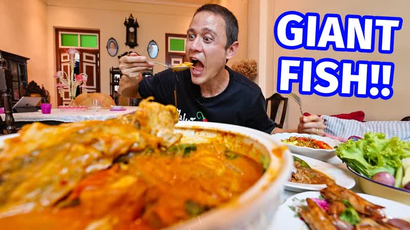 Golden FISH HEAD CURRY Best MALAYSIAN CHINESE FOOD in Phuket