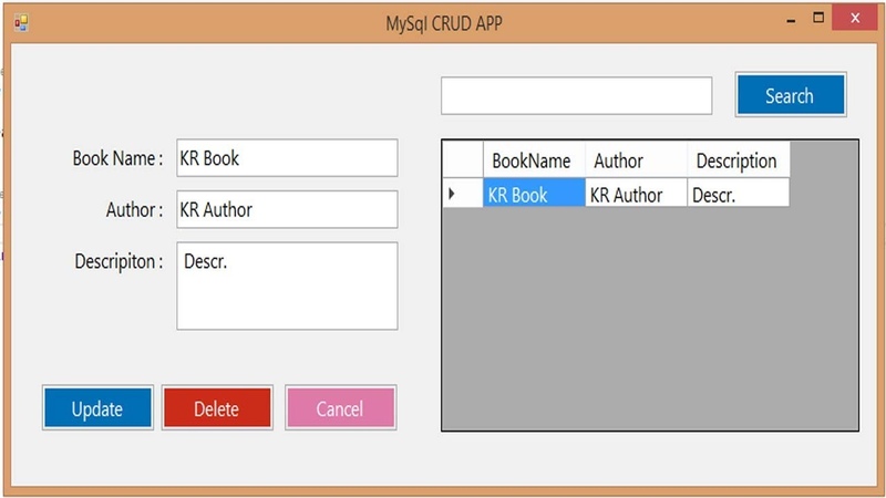 C, My Sql CRUD : Insert Update Delete View and