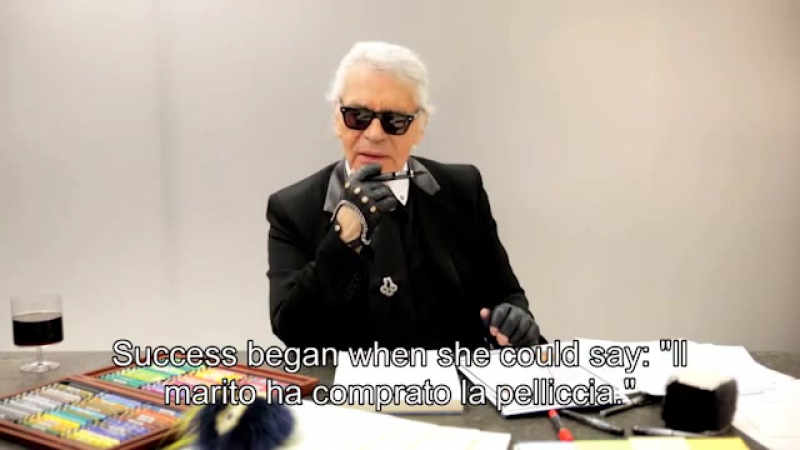 The exclusive interview of Fendi by Karl Lagerfeld , Harpers