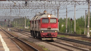 Тепловоз 2М62-0748 на о.п. Ижоры / 2M62-0748 at Izhory stop