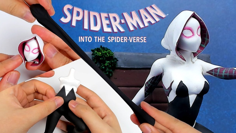 Spider Man: Into the Spider Verse Gwen Stacy Air dry clay art