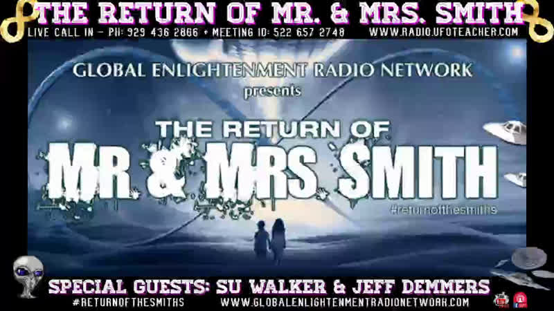 The Return of Mr. Mrs Smith with Special Guests Su Walker and Jeff Demmers 4 12 2020 Live Every Sunday 3 PM