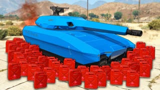 ЧТО БУДЕТ ЕСЛИ ВЗОРВАТЬ 100 КАНИСТР ПОД ТАНКОМ? ГТА 5 ОНЛАЙН (GTA 5 ONLINE)