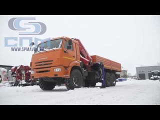 Как работать манипулятором КАМАЗ-43118 с КМУ Фасси / Работа манипулятора