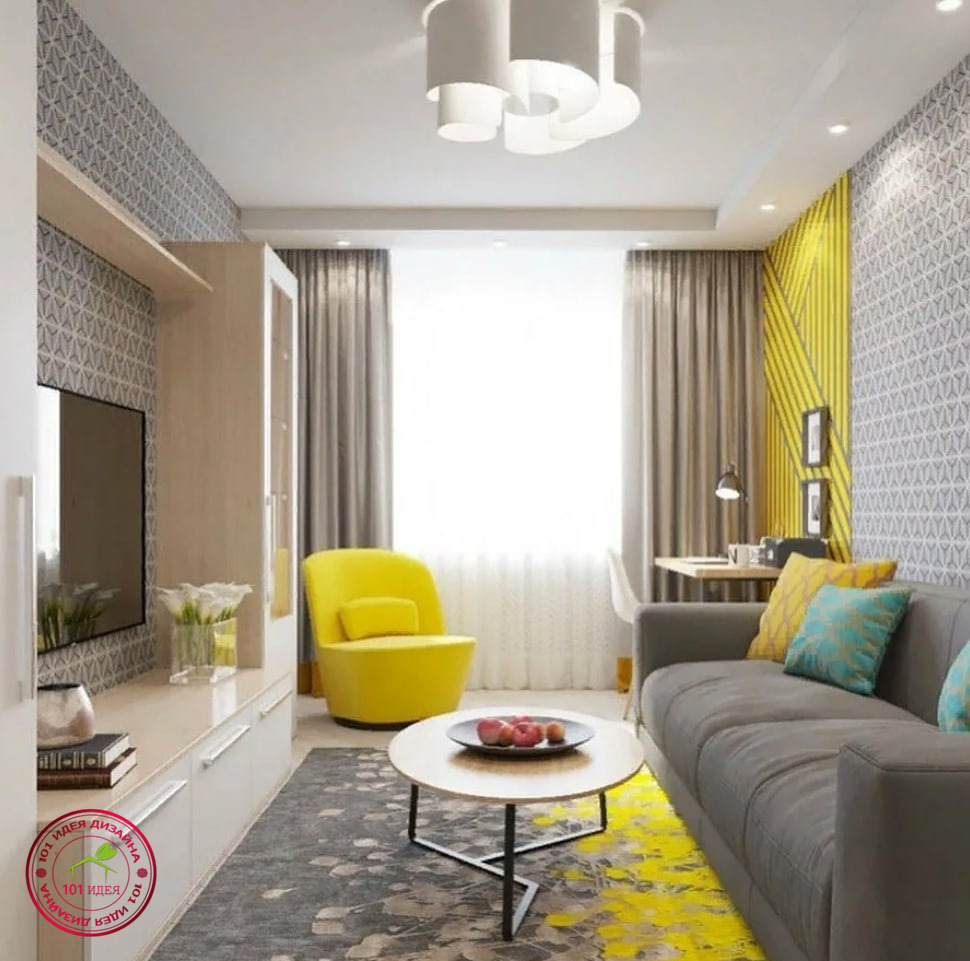 Дизайн гостиной желтой Дизайн гостиной желтой