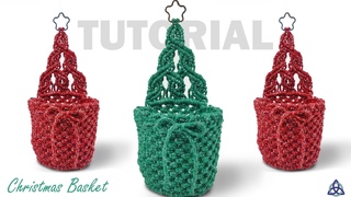 DIY Macrame Christmas Tree BASKET