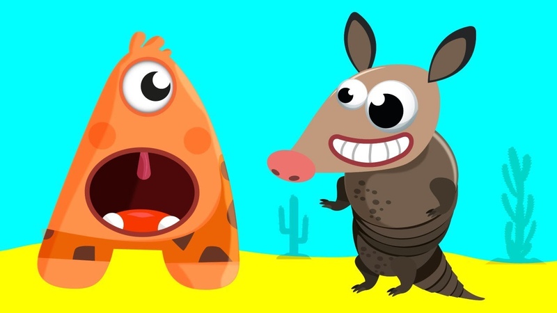 ARMADILLO, Learn the Alphabet Animals, Letter