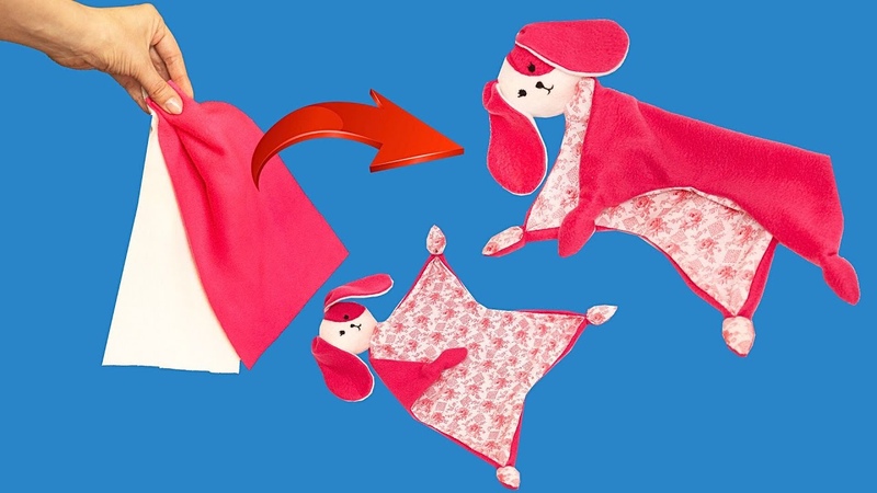 I sewed a very simple textil toy a sleepy dog as a