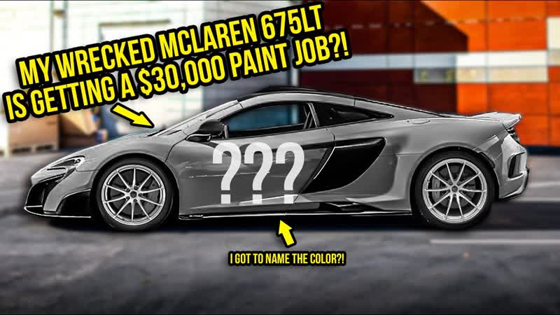 My Wrecked Mclaren 675 LT Is Getting A 30, 000 Paint Job ( Most INSANE Custom Color I Could