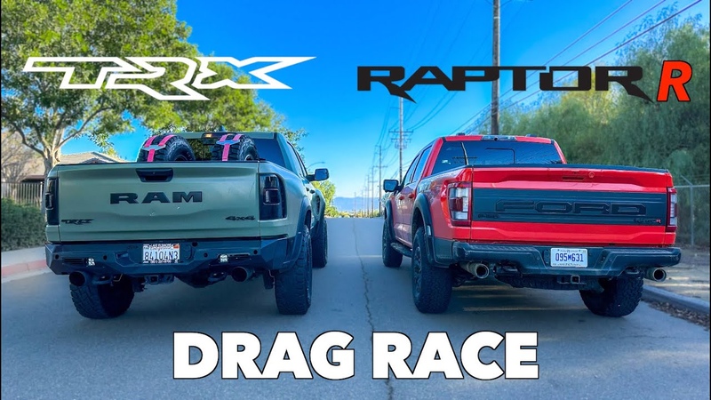 2023 Ford Raptor R vs Ram TRX DRAG
