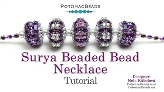 Surya Beaded Bead Necklace- DIY Jewelry Making Tutorial by PotomacBeads