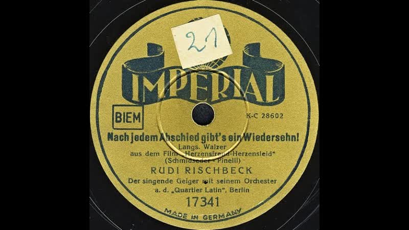 Nach jedem Abschied gibts ein Wiedersehn RUDI RISCHBECK Der singende Geiger mit seinem