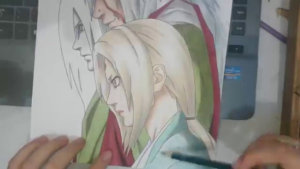 Speed Drawing Jiraiya, Tsunade and Orochimaru (