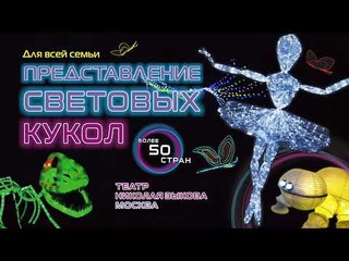 Представление световых кукол и гигантский динозавр