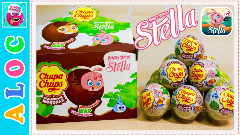 Angry Birds Stella Surprise eggs with Toys, Chupa Chups
