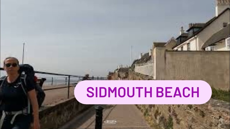 Part 5 4 K 2022 SIDMOUTH Beach UK, a day at the beach, English Seaside Walk, Sun Sea