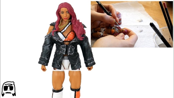 Sasha Banks WWE Elite 44 Fig Hack Custom Fix Up