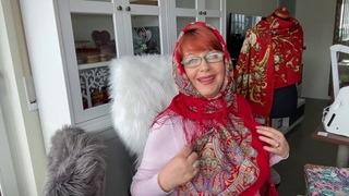 Продолжаю показ своих Павловопосадских платков  и Палантин Диво  Olga Kirchgessner